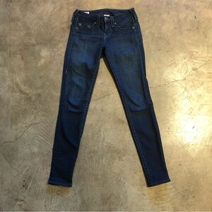 True Religion Dark Blue Low-Rise Skinny Jeans